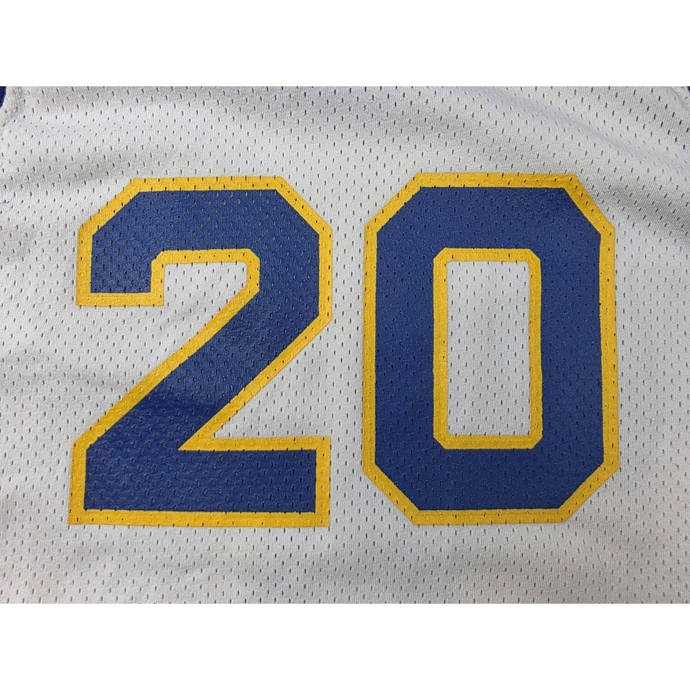 Vintage Russell Athletic Falcons #20 Basketball Jersey Made In USA White Size 44 - Picture 5 of 7